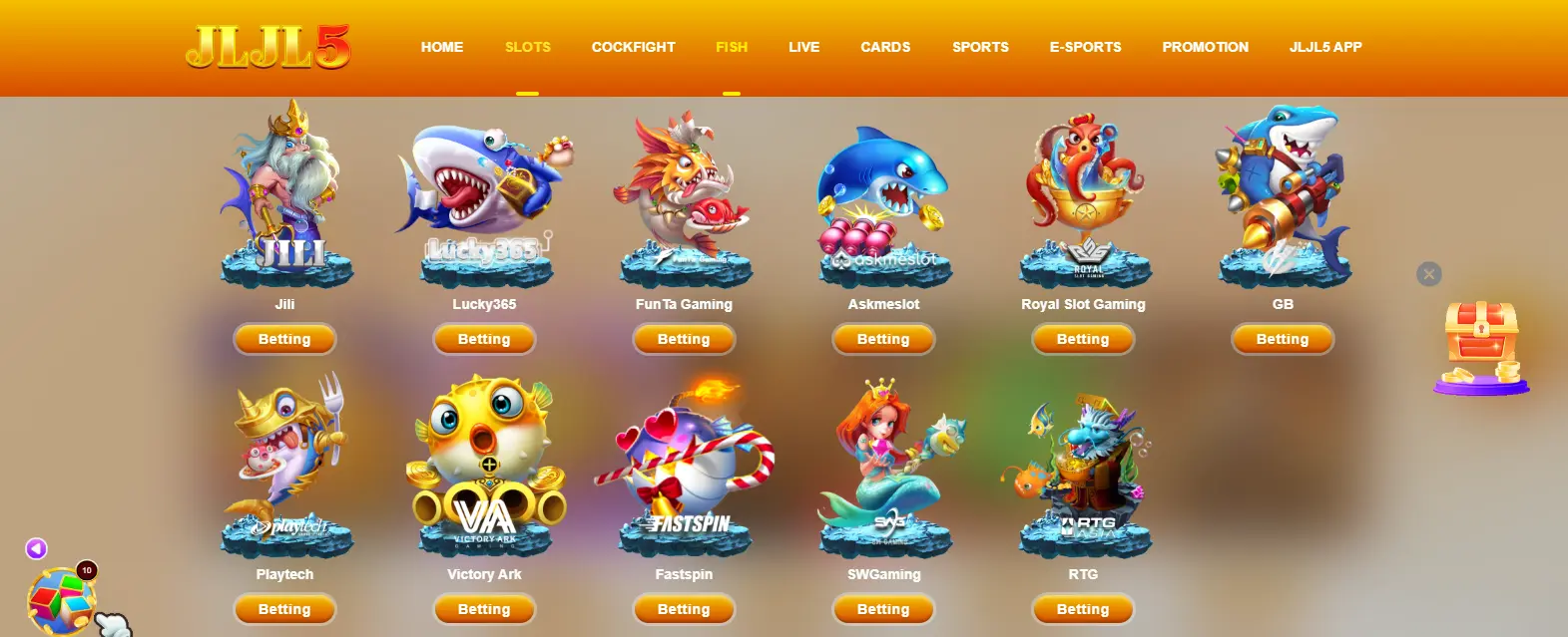 Fish slots games on jljl
