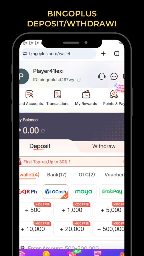 Bingo Plus Deposit and Withdraw